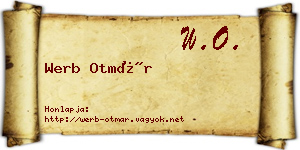 Werb Otmár névjegykártya